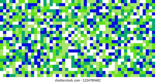 Color Halftone Background. Abstract Digital Texture with Color Squares for Print, Banner, Card, Web and Mobile Applications. Vintage Tech Halftone Pattern with Color Pixels. Vector Texture.