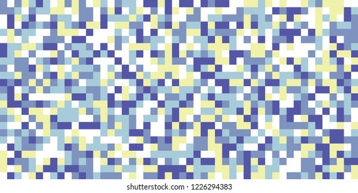 Color Halftone Background. Abstract Digital Texture with Color Squares for Print, Banner, Card, Web and Mobile Applications. Trendy Tech Halftone Pattern with Color Pixels. Vector Texture.