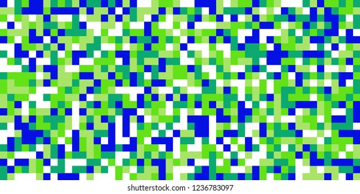 Color Halftone Background. Abstract Digital Texture with Color Squares for Print, Banner, Card, Web and Mobile Applications. Trendy Tech Halftone