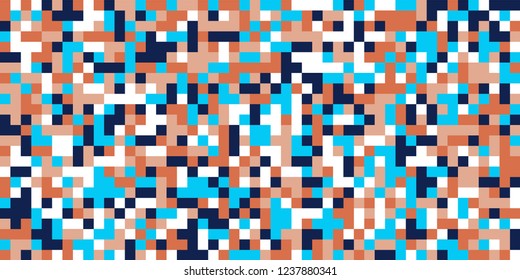 Color Halftone Background. Abstract Digital Texture with Color Squares for Print, Banner, Card, Web and Mobile Applications. Vintage Tech Halftone