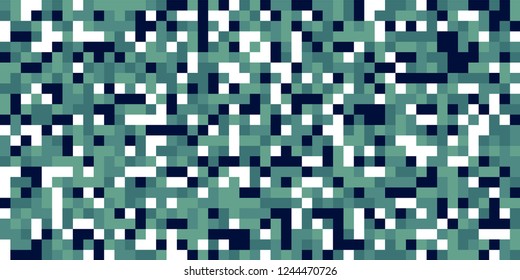 Color Halftone Background. Abstract Digital Texture with Color Squares for Print, Banner, Card, Web and Mobile Applications. Trendy Tech Halftone Pattern with Color Pixels. Vector Texture.