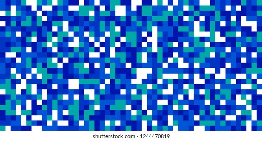Color Halftone Background. Abstract Digital Texture with Color Squares for Print, Banner, Card, Web and Mobile Applications. Trendy Tech Halftone