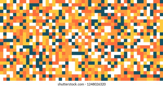 Color Halftone Background. Abstract Digital Texture with Color Squares for Print, Banner, Card, Web and Mobile Applications. Vintage Tech Halftone