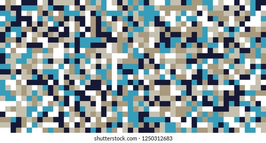 Color Halftone Background. Abstract Digital Texture with Color Squares for Print, Banner, Card, Web and Mobile Applications. Modern Tech Halftone Pattern with Color Pixels. Vector Texture.