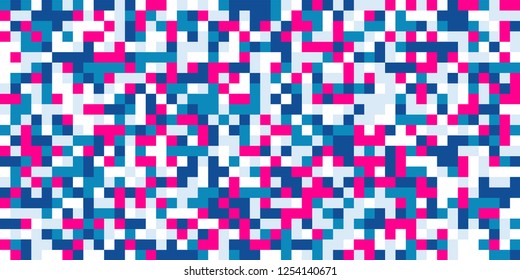 Color Halftone Background. Abstract Digital Texture with Color Squares for Print, Banner, Card, Web and Mobile Applications. Modern Tech Halftone