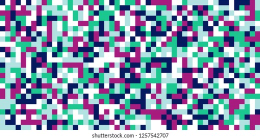 Color Halftone Background. Abstract Digital Texture with Color Squares for Print, Banner, Card, Web and Mobile Applications. Trendy Tech Halftone