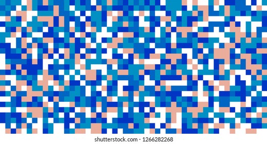 Color Halftone Background. Abstract Digital Texture with Color Squares for Print, Banner, Card, Web and Mobile Applications. Retro Tech Halftone