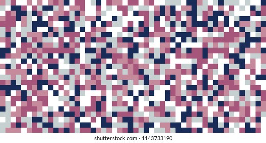 Color Halftone Background. Abstract Multicolor Texture with Squares for Print, Banner, Card, Web and Mobile Applications. Modern Tech Halftone Pattern with Color Pixels. Vector Texture.