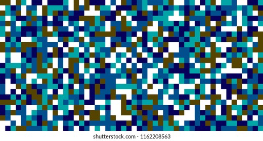 Color Halftone Background. Abstract Multicolor Texture with Squares for Print, Banner, Card, Web and Mobile Applications. Vintage Tech Halftone Pattern with Color Pixels. Vector Texture.