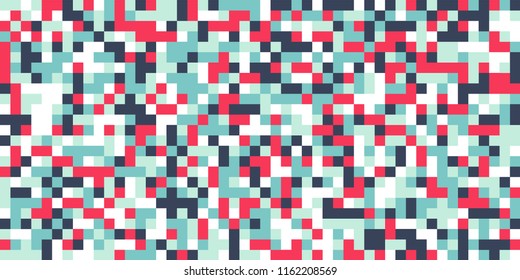 Color Halftone Background. Abstract Multicolor Texture with Squares for Print, Banner, Card, Web and Mobile Applications. Retro Tech Halftone
