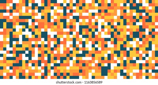 Color Halftone Background. Abstract Multicolor Texture with Squares for Print, Banner, Card, Web and Mobile Applications. Retro Tech Halftone Pattern with Color Pixels. Vector Texture.