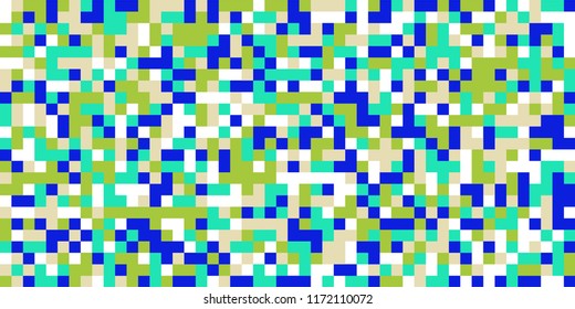 Color Halftone Background. Abstract Multicolor Texture with Squares for Print, Banner, Card, Web and Mobile Applications. Retro Tech Halftone Pattern with Color Pixels. Vector Texture.