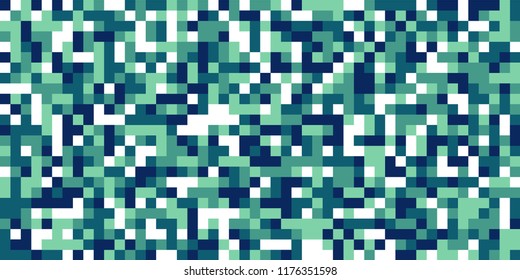 Color Halftone Background. Abstract Multicolor Texture with Squares for Print, Banner, Card, Web and Mobile Applications. Retro Tech Halftone Pattern with Color Pixels. Vector Texture.