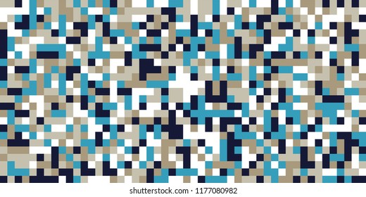 Color Halftone Background. Abstract Multicolor Texture with Squares for Print, Banner, Card, Web and Mobile Applications. Vintage Tech Halftone Pattern with Color Pixels. Vector Texture.