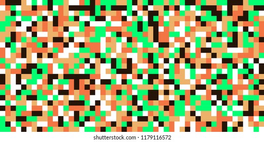 Color Halftone Background. Abstract Multicolor Texture with Squares for Print, Banner, Card, Web and Mobile Applications. Trendy Tech Halftone Pattern with Color Pixels. Vector Texture.