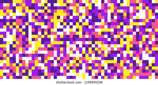 Color Halftone Background. Abstract Multicolor Texture with Squares for Print, Banner, Card, Web and Mobile Applications. Vintage Tech Halftone Pattern with Color Pixels. Vector Texture.