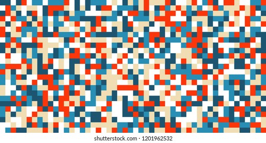 Color Halftone Background. Abstract Multicolor Texture with Squares for Print, Banner, Card, Web and Mobile Applications. Retro Tech Halftone