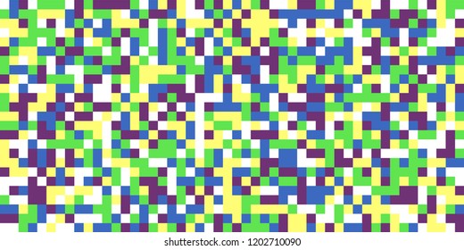 Color Halftone Background. Abstract Multicolor Texture with Squares for Print, Banner, Card, Web and Mobile Applications. Retro Tech Halftone Pattern with Color Pixels. Vector Texture.