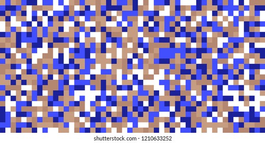 Color Halftone Background. Abstract Multicolor Texture with Squares for Print, Banner, Card, Web and Mobile Applications. Vintage Tech Halftone Pattern with Color Pixels. Vector Texture.