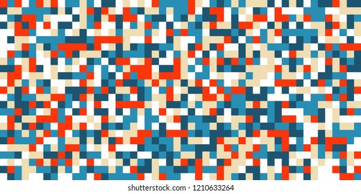 Color Halftone Background. Abstract Multicolor Texture with Squares for Print, Banner, Card, Web and Mobile Applications. Modern Tech Halftone