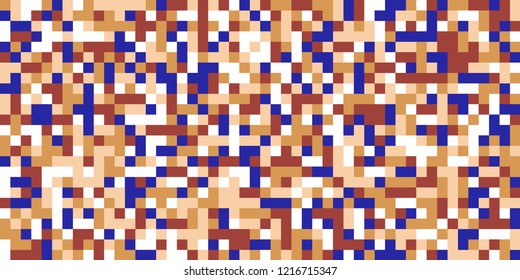 Color Halftone Background. Abstract Multicolor Texture with Squares for Print, Banner, Card, Web and Mobile Applications. Retro Tech Halftone Pattern with Color Pixels. Vector Texture.
