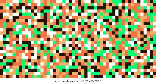 Color Halftone Background. Abstract Multicolor Texture with Squares for Print, Banner, Card, Web and Mobile Applications. Retro Tech Halftone Pattern with Color Pixels. Vector Texture.