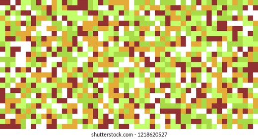Color Halftone Background. Abstract Multicolor Texture with Squares for Print, Banner, Card, Web and Mobile Applications. Retro Tech Halftone Pattern with Color Pixels. Vector Texture.