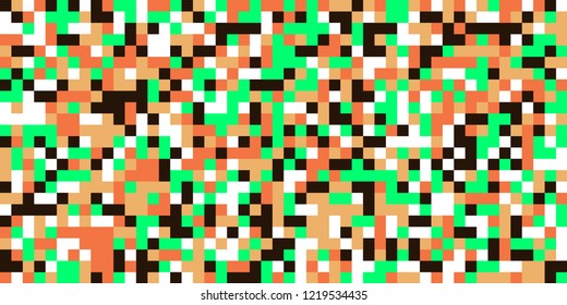 Color Halftone Background. Abstract Multicolor Texture with Squares for Print, Banner, Card, Web and Mobile Applications. Modern Tech Halftone Pattern with Color Pixels. Vector Texture.