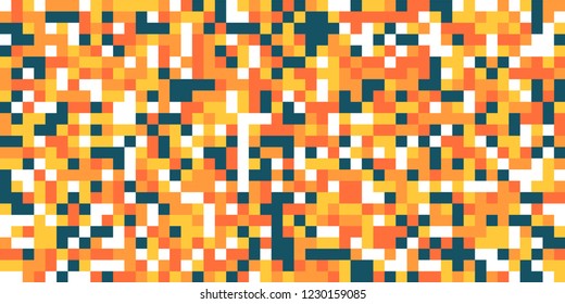 Color Halftone Background. Abstract Multicolor Texture with Squares for Print, Banner, Card, Web and Mobile Applications. Modern Tech Halftone Pattern with Color Pixels. Vector Texture.