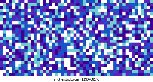 Color Halftone Background. Abstract Multicolor Texture with Squares for Print, Banner, Card, Web and Mobile Applications. Retro Tech Halftone Pattern with Color Pixels. Vector Texture.