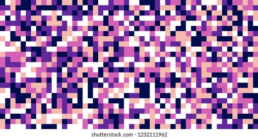 Color Halftone Background. Abstract Multicolor Texture with Squares for Print, Banner, Card, Web and Mobile Applications. Trendy Tech Halftone Pattern with Color Pixels. Vector Texture.