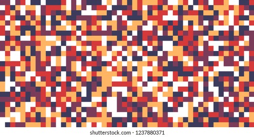 Color Halftone Background. Abstract Multicolor Texture with Squares for Print, Banner, Card, Web and Mobile Applications. Retro Tech Halftone Pattern with Color Pixels. Vector Texture.