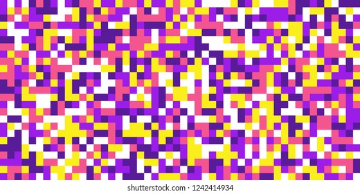 Color Halftone Background. Abstract Multicolor Texture with Squares for Print, Banner, Card, Web and Mobile Applications. Modern Tech Halftone Pattern with Color Pixels. Vector Texture.