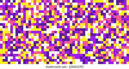 Color Halftone Background. Abstract Multicolor Texture with Squares for Print, Banner, Card, Web and Mobile Applications. Vintage Tech Halftone Pattern with Color Pixels. Vector Texture.