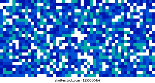 Color Halftone Background. Abstract Multicolor Texture with Squares for Print, Banner, Card, Web and Mobile Applications. Trendy Tech Halftone Pattern with Color Pixels. Vector Texture.