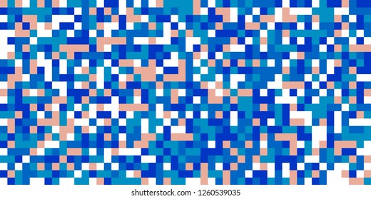Color Halftone Background. Abstract Multicolor Texture with Squares for Print, Banner, Card, Web and Mobile Applications. Retro Tech Halftone Pattern with Color Pixels. Vector Texture.