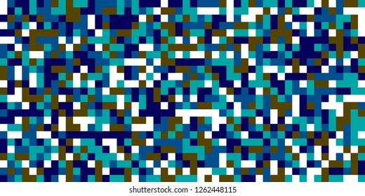 Color Halftone Background. Abstract Multicolor Texture with Squares for Print, Banner, Card, Web and Mobile Applications. Modern Tech Halftone Pattern with Color Pixels. Vector Texture.