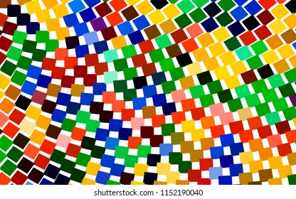 Color halftone background. Banner color pixel background. Vintage color poster, great design for any purposes. Color mosaic texture. Decoration mosaic tile. Vector RGB halftone. Pixel game background.