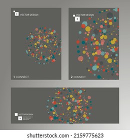 Color halftone background. Halftone pattern. Modern halftone background on cover template. Backdrop, texture, pattern or overlay. Vector brochure illustration