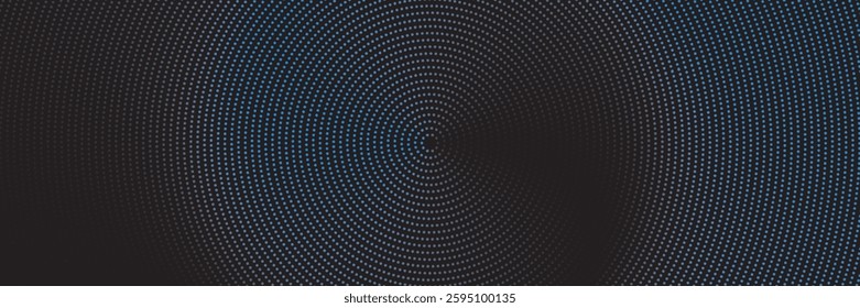 Color Half-tone blue dots are arranged in order to extend the space background