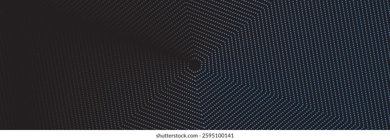 Color Half-tone blue dots are arranged in order to extend the space background
