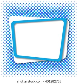 Color halftone frame vector template