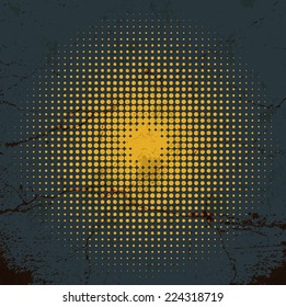 Color halftone grunge texture. vector illustration. 