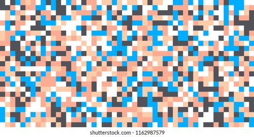 Color Halftone Pattern. Abstract Digital Texture with Color Squares for Print, Banner, Card, Web and Mobile Applications. Vintage Tech Halftone Pattern with Color Pixels. Vector Texture.