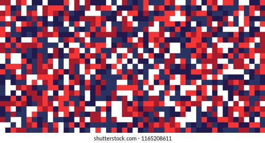 Color Halftone Pattern. Abstract Digital Texture with Color Squares for Print, Banner, Card, Web and Mobile Applications. Modern Tech Halftone Pattern with Color Pixels. Vector Texture.