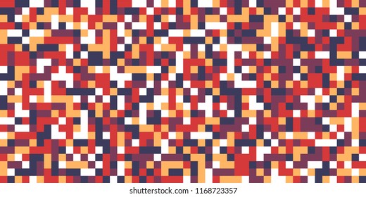 Color Halftone Pattern. Abstract Digital Texture with Color Squares for Print, Banner, Card, Web and Mobile Applications. Modern Tech Halftone Pattern with Color Pixels. Vector Texture.