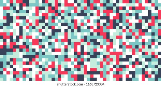 Color Halftone Pattern. Abstract Digital Texture with Color Squares for Print, Banner, Card, Web and Mobile Applications. Modern Tech Halftone