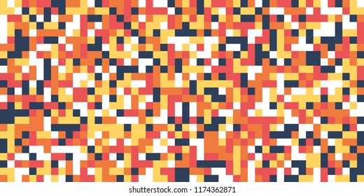 Color Halftone Pattern. Abstract Digital Texture with Color Squares for Print, Banner, Card, Web and Mobile Applications. Retro Tech Halftone