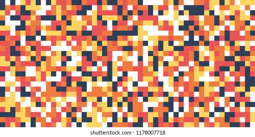 Color Halftone Pattern. Abstract Digital Texture with Color Squares for Print, Banner, Card, Web and Mobile Applications. Vintage Tech Halftone Pattern with Color Pixels. Vector Texture.