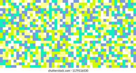 Color Halftone Pattern. Abstract Digital Texture with Color Squares for Print, Banner, Card, Web and Mobile Applications. Trendy Tech Halftone Pattern with Color Pixels. Vector Texture.